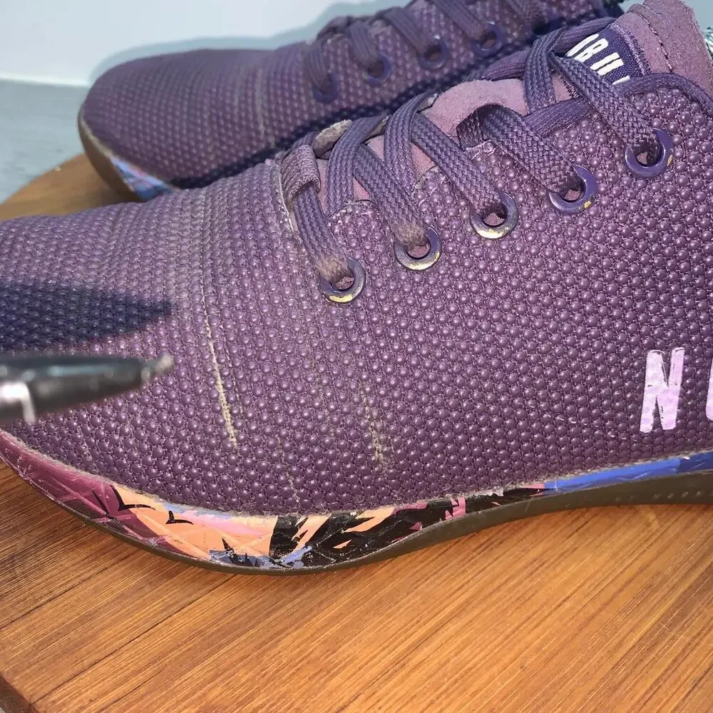 NOBULL Trainers Men’s 6.5 Women’s 8 Superfabric Gym Purple Shoes Colorful *FLAWS